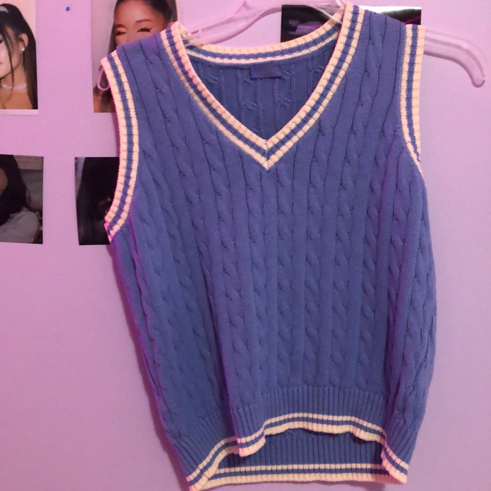 brandy melville blue sweater vest